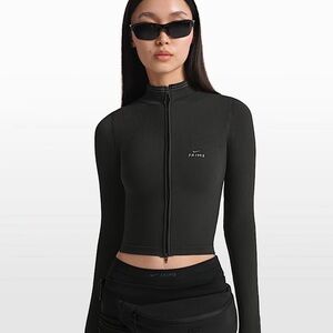 SKIMS Nike Black Long Sleeve Crop Top